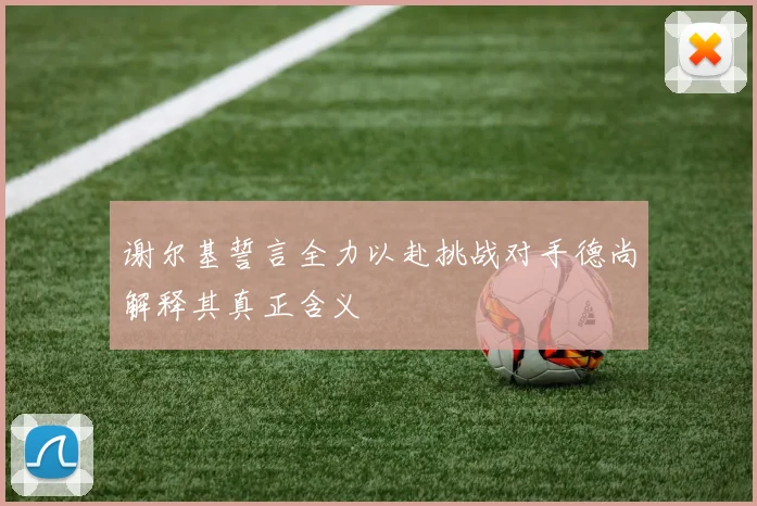 谢尔基誓言全力以赴挑战对手德尚解释其真正含义